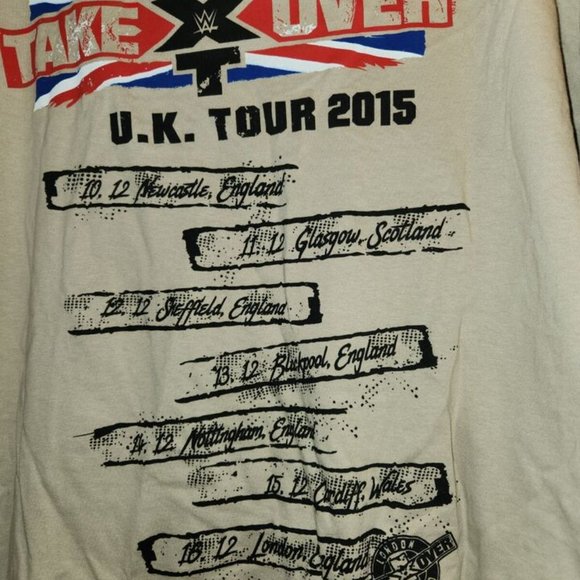 new WWE NXT Takeover UK Tour 2015 T-Shirt 2XL - Picture 5 of 5